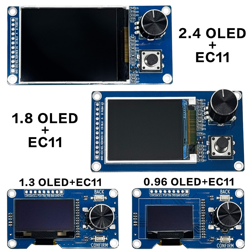 Oled Display 0.96 - 회전식 엔코더 IIC 인터페이스가 있는 TFT