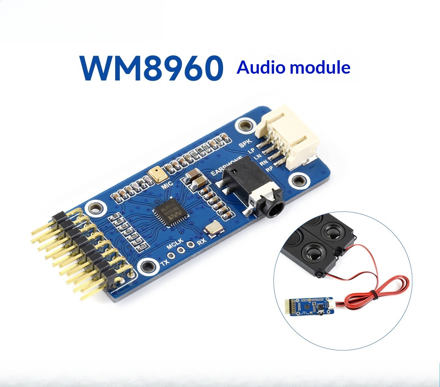 Microphone Module - WM8960 스테레오 오디오 코덱 모듈, I2S,