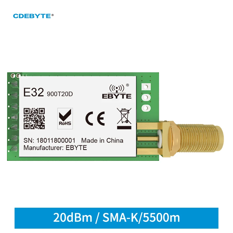 Lora Sx1278 - Ebyte E32-900T20D 무선 트랜시버 모듈, UART
