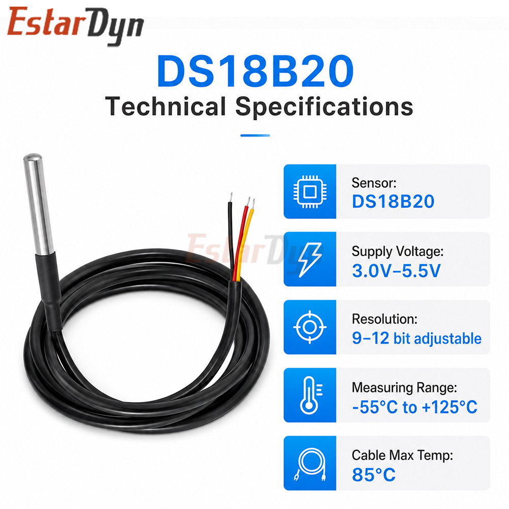 에스타딘 DS18B20 방수 디지털 온도 센서 1M 3 - Ds18B20 리뷰 및 가격
