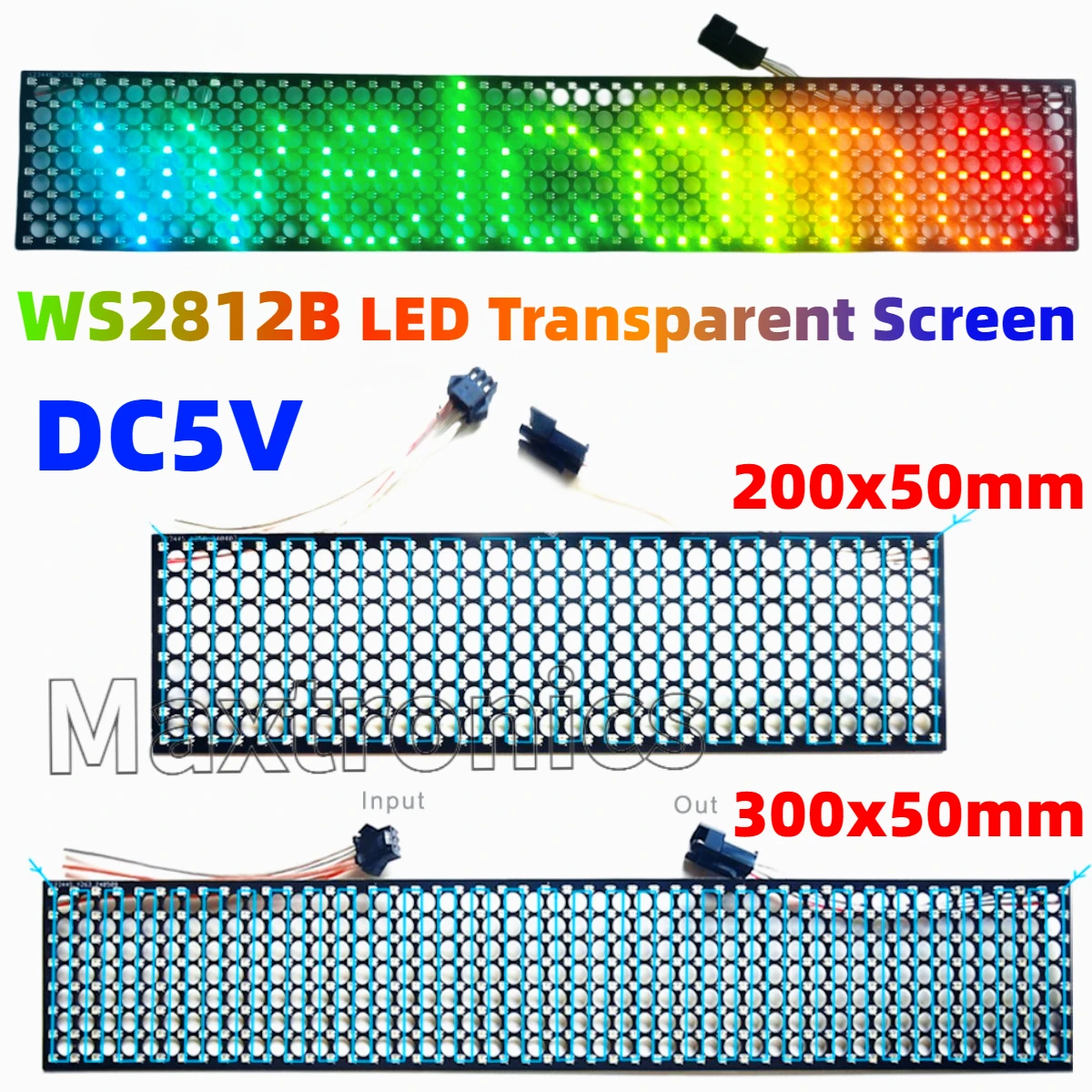 WS2812B LED 투명 스크린 풀 컬러 RGB 25 - Ws2812B 리뷰 및 가격