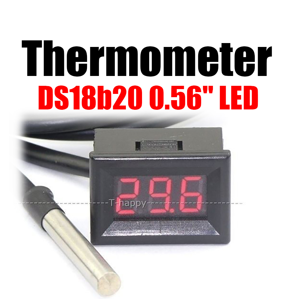 LED 디지털 온도계, 자동차 어항 물 온도계, DS1 - Ds18B20 리뷰 및 가격
